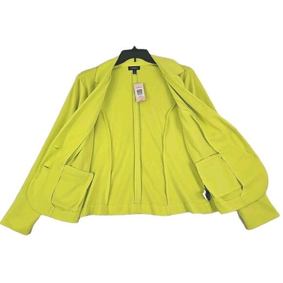 Torrid ~Woman Size 1(1X)~ Line Green Office Wear Blazer Knit Jacket Unlined NWT. - Picture 8 of 16